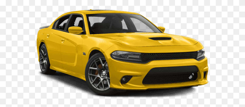 591x309 New 2017 Dodge Charger Rt Scat Pack Dodge Charger Scat Pack Yellow, Car, Vehicle, Transportation HD PNG Download