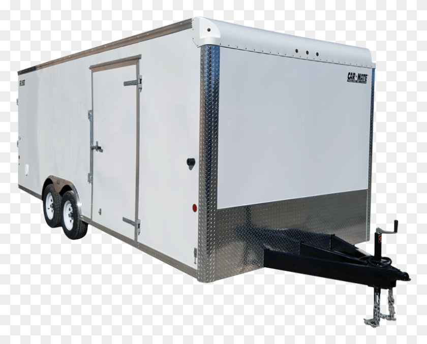 792x627 New 2019 Car Mate Custom Cargo Trailer W Ramp Horse Trailer, Moving Van, Van, Vehicle HD PNG Download