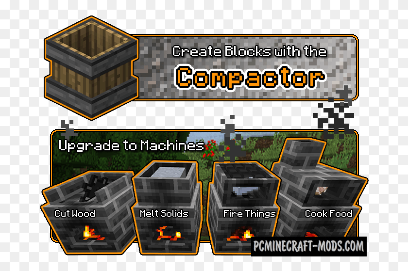 678x499 Descargar Png Bloques Nuevos Mod Para Minecraft Pyrotech Minecraft, Vegetación, Planta, Edificio Hd Png