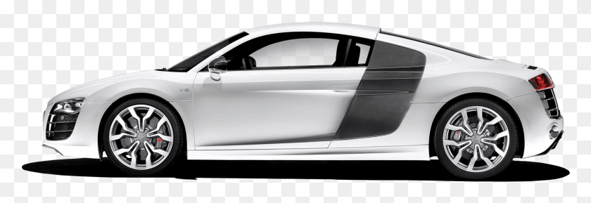 1855x545 Descargar Png Coche Nuevo Colección Completa 2011 Audi R8 V10 Blanco, Vehículo, Transporte, Automóvil Hd Png
