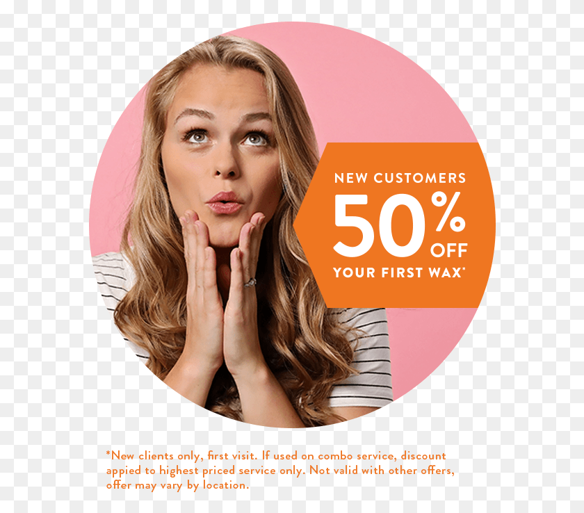 586x678 New Customers 50 Off Your First Wax Waxing The City, Face, Person, Human HD PNG Download