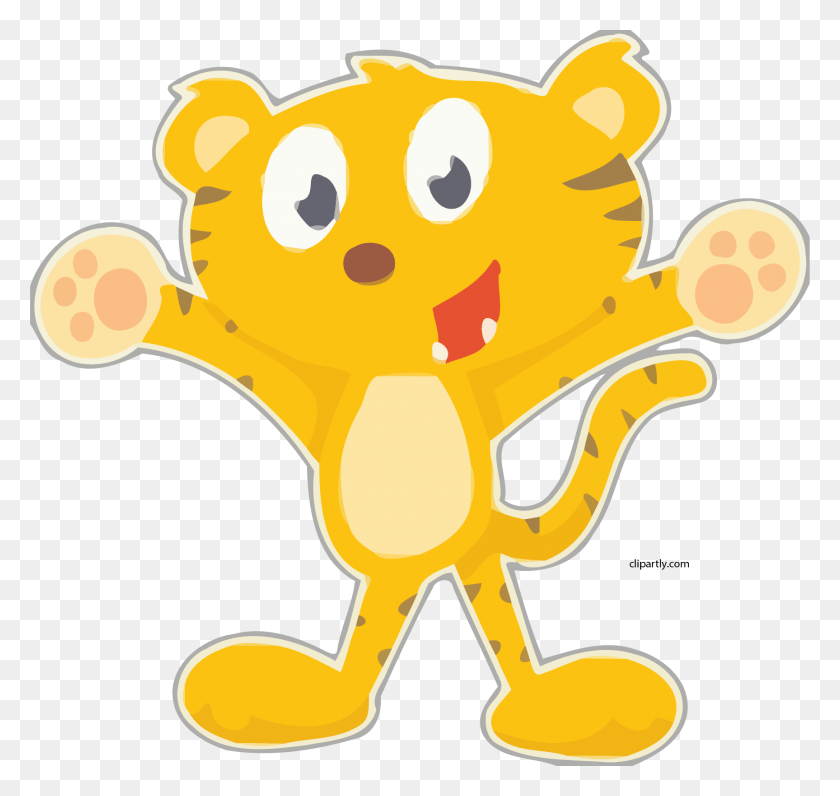 1727x1630 New Cute Tiger Cartoon Clipart, Light, Graphics HD PNG Download