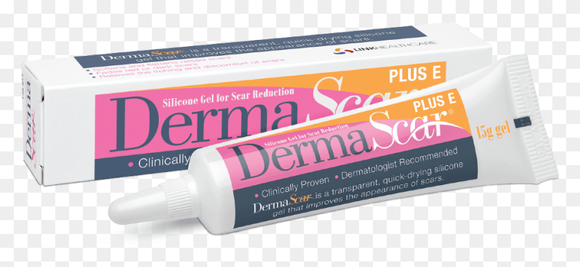 944x398 New Dermascar Plus E Silicone Gel For Scar Reduction Eye Liner, Toothpaste, Box HD PNG Download