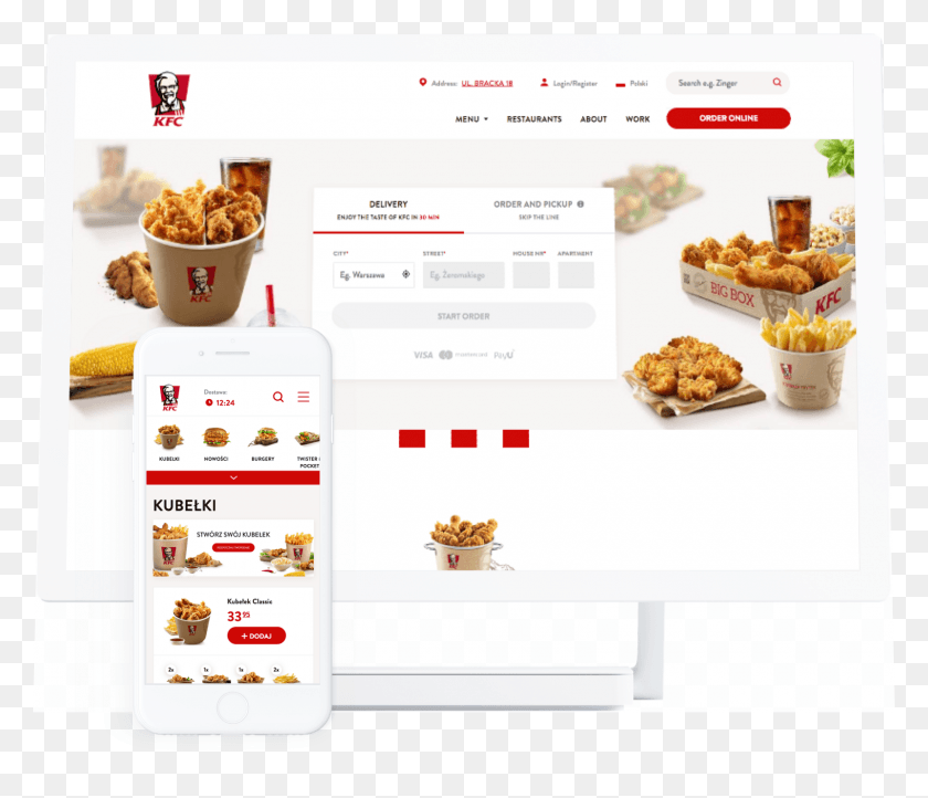 1600x1358 New E Commerce Experience For Kfc Case Study Dish, Text, Snack, Food HD PNG Download
