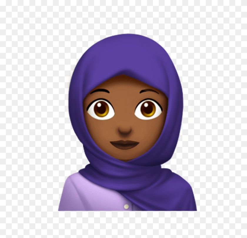 750x750 Descargar Png Nuevo Emoji Hijab Hijab Emoji, Ropa, Vestimenta, Capucha Hd Png