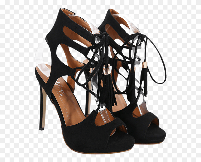 554x619 Descargar Png Zaful, Zapatos Negros De Mujer, Gamuza Con Borlas Básicas, Zapatos, Ropa, Calzado Hd Png