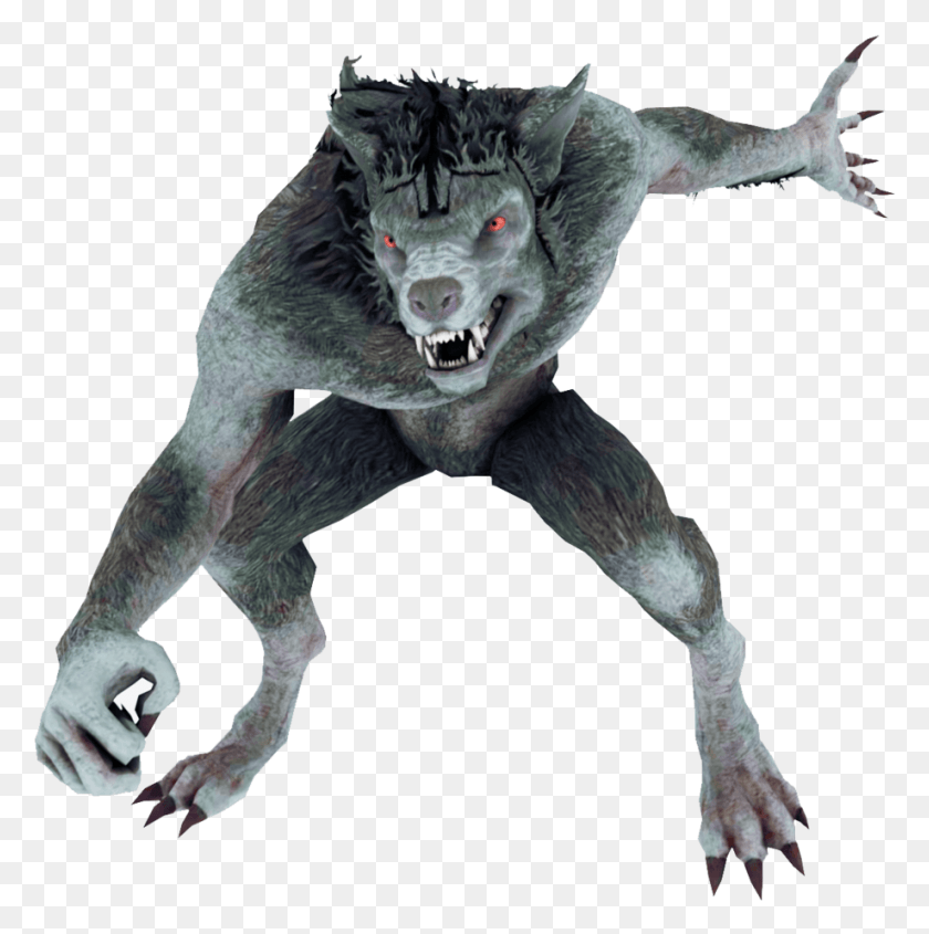 919x926 New Fantasy Clipart Werewolf Http Wolfman, Alien, Statue, Sculpture HD PNG Download