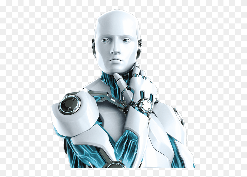 497x544 New In Eset Mobile Security For Android Base Eset Robot, Person, Human HD PNG Download