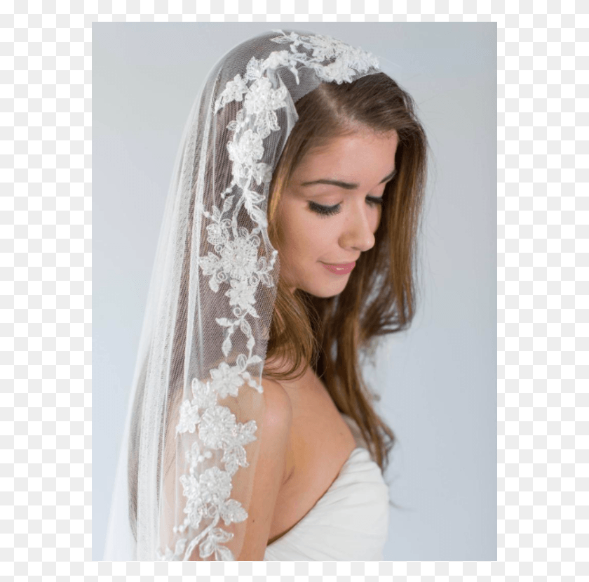 579x769 New Ivory Veil Veil, Clothing, Apparel, Wedding Gown HD PNG Download