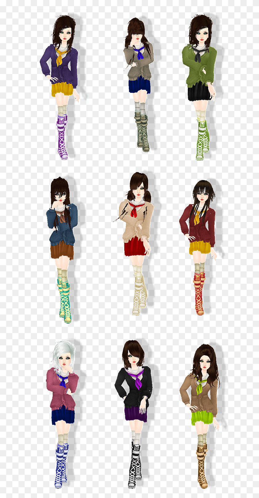 647x1555 New Japanese Uniform Colourful Sets Product Links Below Cartoon, Person, Human, Clothing HD PNG Download
