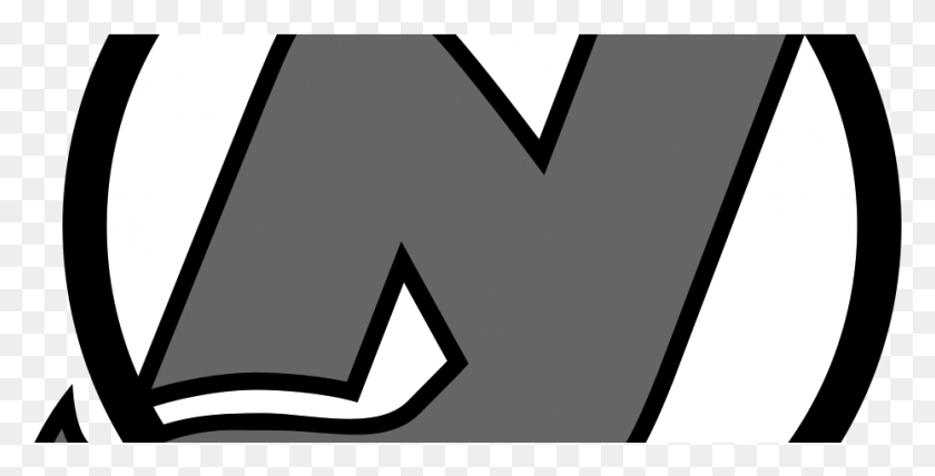 930x439 New Jersey Devils Logo New Jersey Devils Logo Blanco Y Negro, Etiqueta, Texto, Símbolo Hd Png