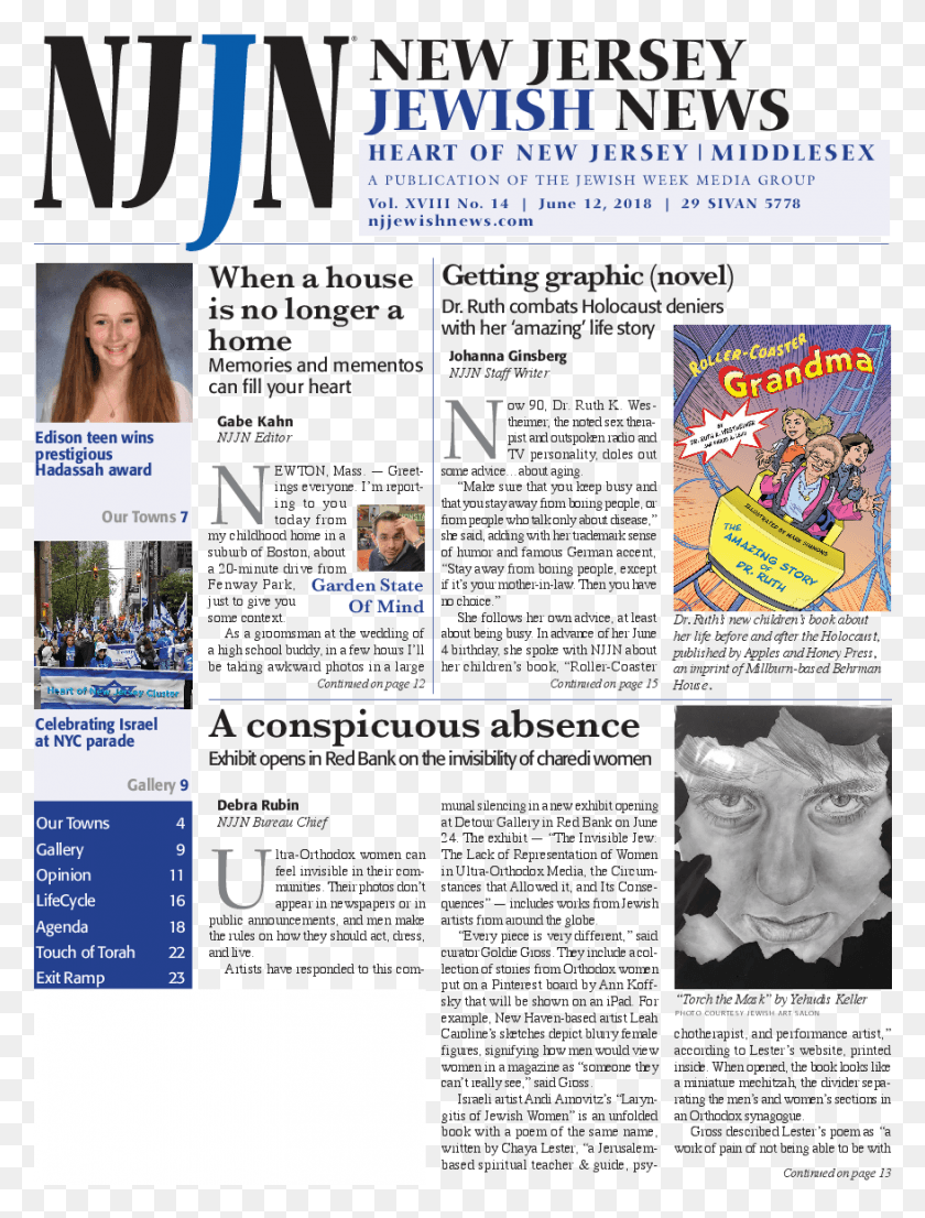 877x1177 New Jersey Jewish News, Person, Human, Poster HD PNG Download