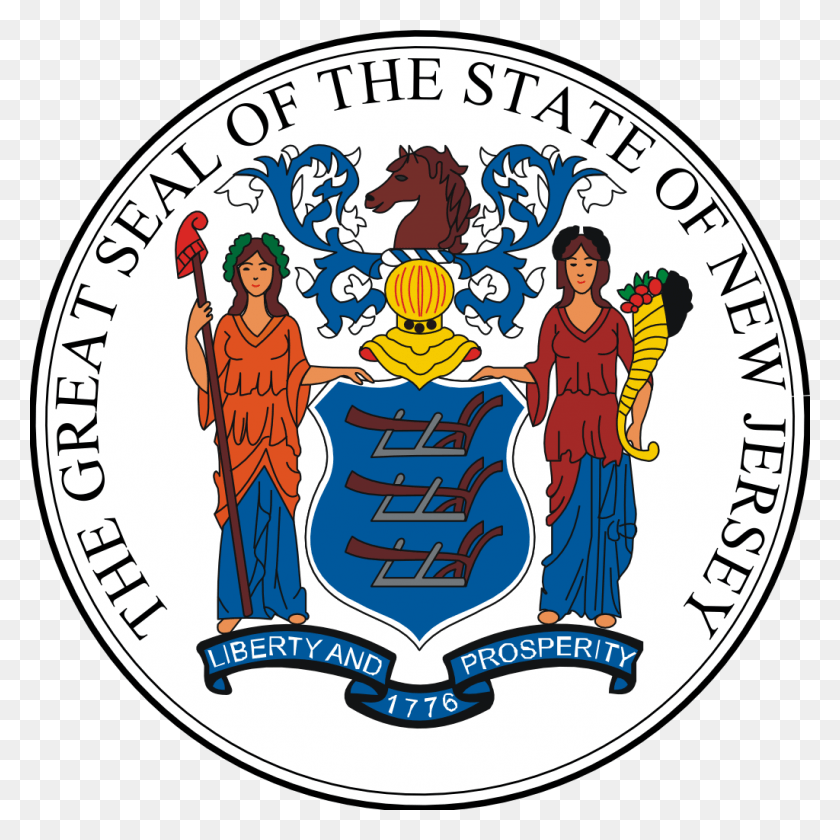 1024x1024 Descargar Png Sello Del Estado De Nueva Jersey Bandera De Nueva York Y Nueva Jersey, Logotipo, Símbolo, Marca Registrada Hd Png