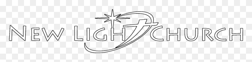 1647x313 New Light Church Calligraphy, Symbol, Star Symbol, Logo HD PNG Download