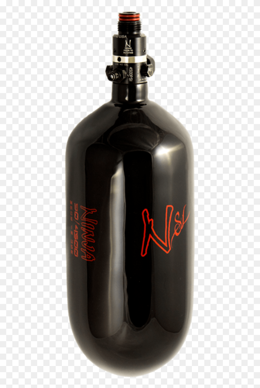 433x1191 New Ninja Paintball Super Lite 90ci4500psi Carbon Ninja Paintball, Beverage, Drink, Alcohol HD PNG Download