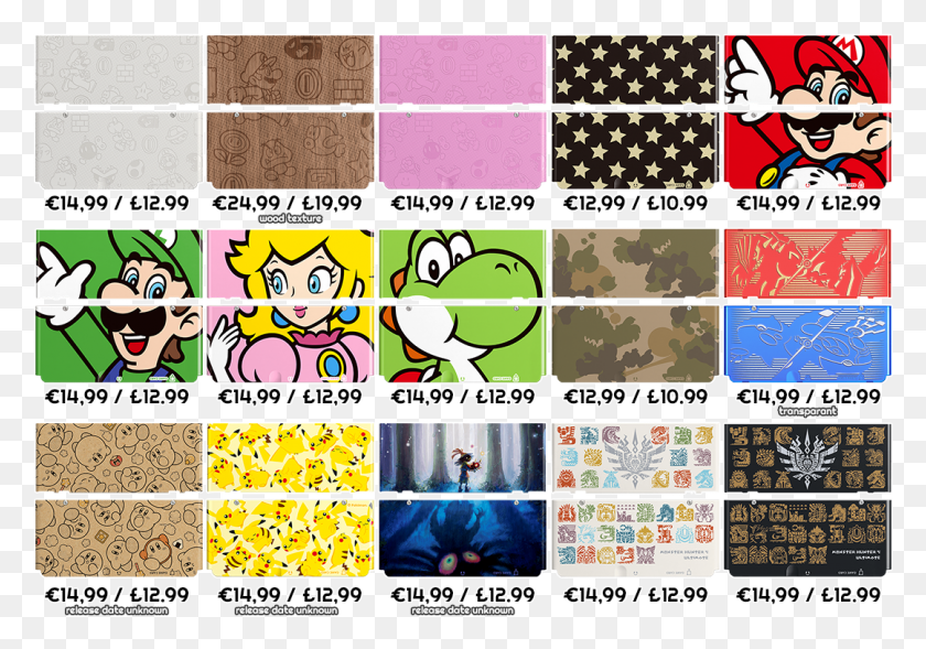 1079x732 New Nintendo 3ds Xl Cover Plates, Super Mario, Bird, Animal HD PNG Download