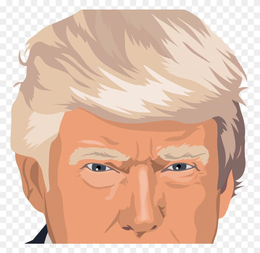 1047x1017 New Obsession Cartoon Transparent Trump, Face, Head, Frown HD PNG Download