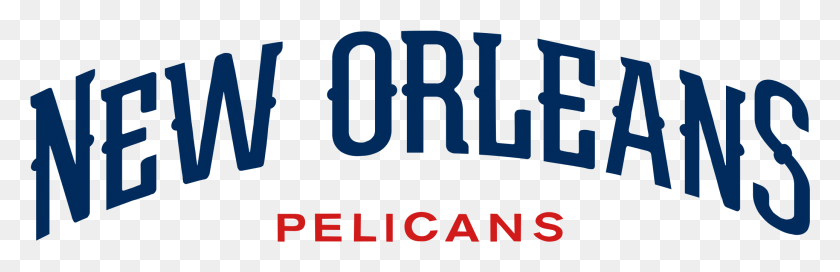 2071x564 Descargar Png Pelicans De Nueva Orleans Wordmark, Texto, Número, Símbolo Hd Png