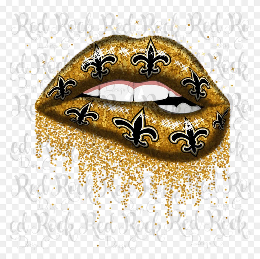 954x952 New Orleans Saints Lips New Orleans Saints Lips Svg, Crowd, Carnival, Parade HD PNG Download