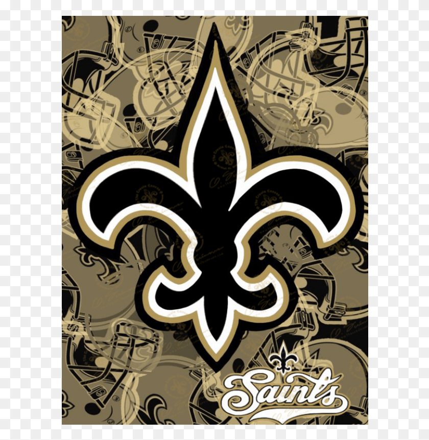 602x801 New Orleans Saints Logo, Text, Graphics HD PNG Download