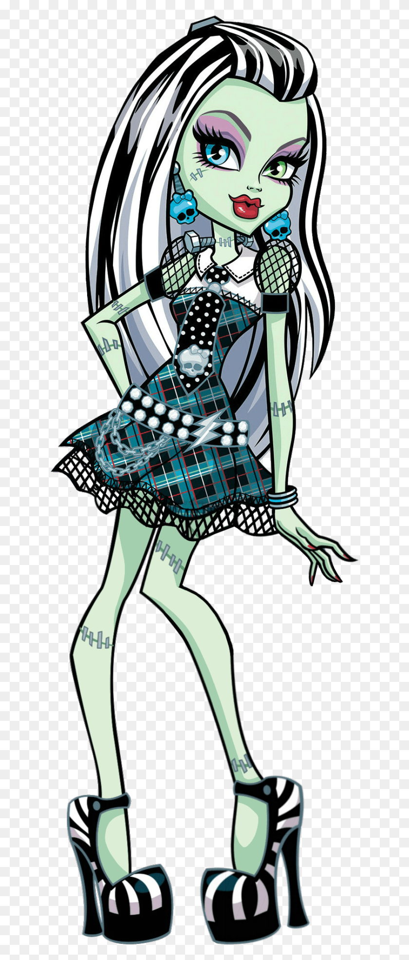 634x1911 New Profile Art Monster High Frankie Stein Cartoon, Person, Human, Clothing HD PNG Download