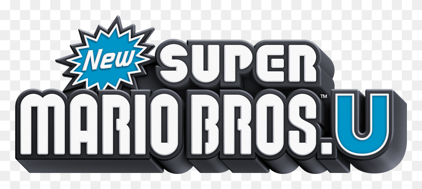 4495x1824 New Super Mario Bros U Logo, Word, Texto, Símbolo Hd Png