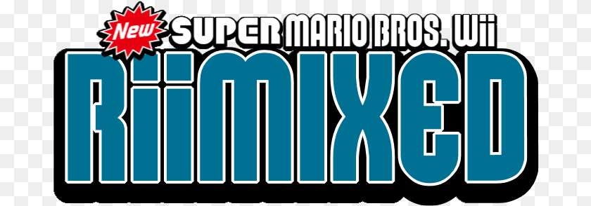 691x294 New Super Mario Bros Wii Hack, Logo, Book, Publication, Text Sticker PNG