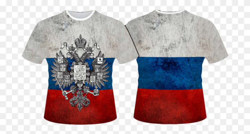 699x390 New T Shirt Russian Flag Full Print Futbolka Rossijskij Patchwork, Clothing, Apparel, Shirt HD PNG Download