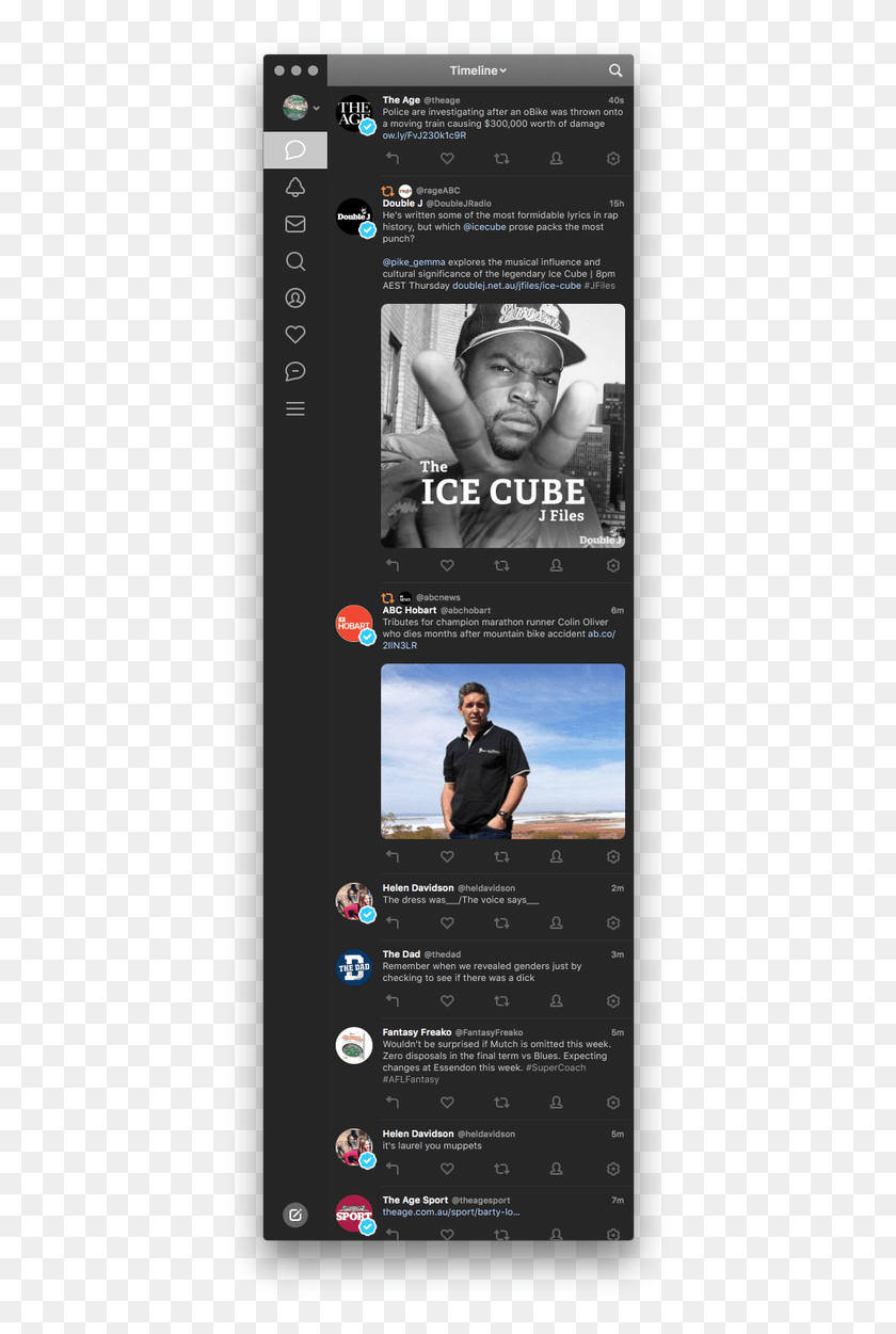 430x1191 New Tweetbot 3 Vs Tweetbot Ice Cube Nwa, Person, Human, Mobile Phone HD PNG Download
