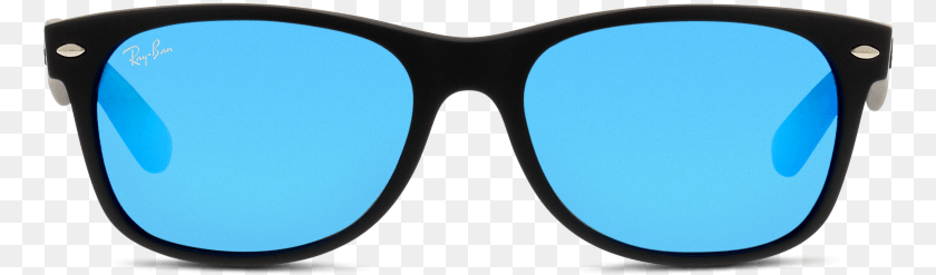 766x247 New Wayfarer 622 Rubber Black 17 Blue Ray Ban New Wayfarer Classic, Accessories, Glasses, Sunglasses PNG