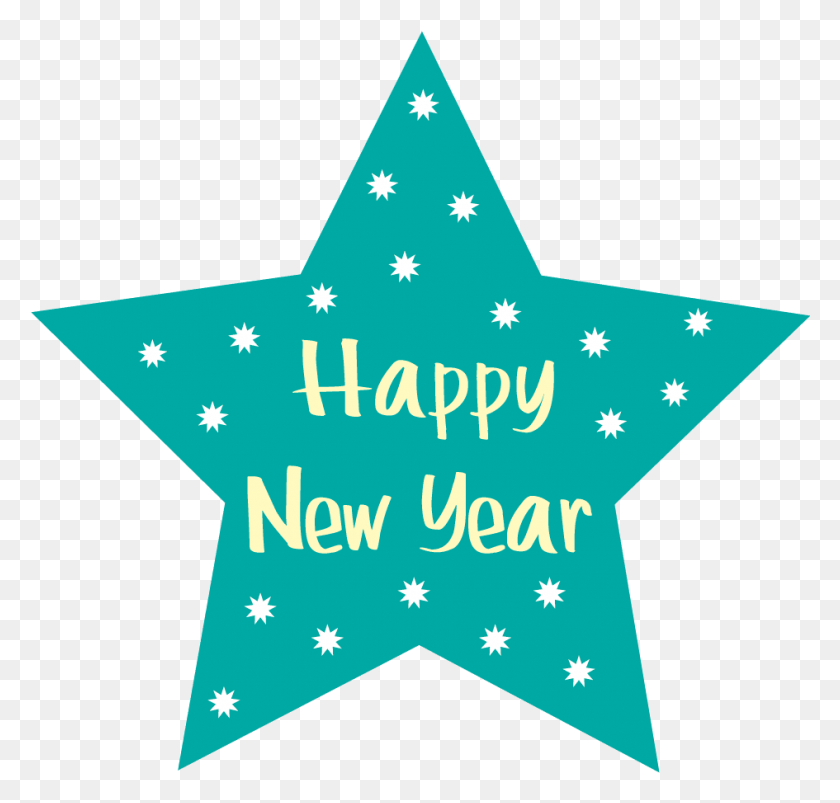 945x901 New Year Clipart Merry Christmas Happy New Year Star, Symbol, Star Symbol HD PNG Download