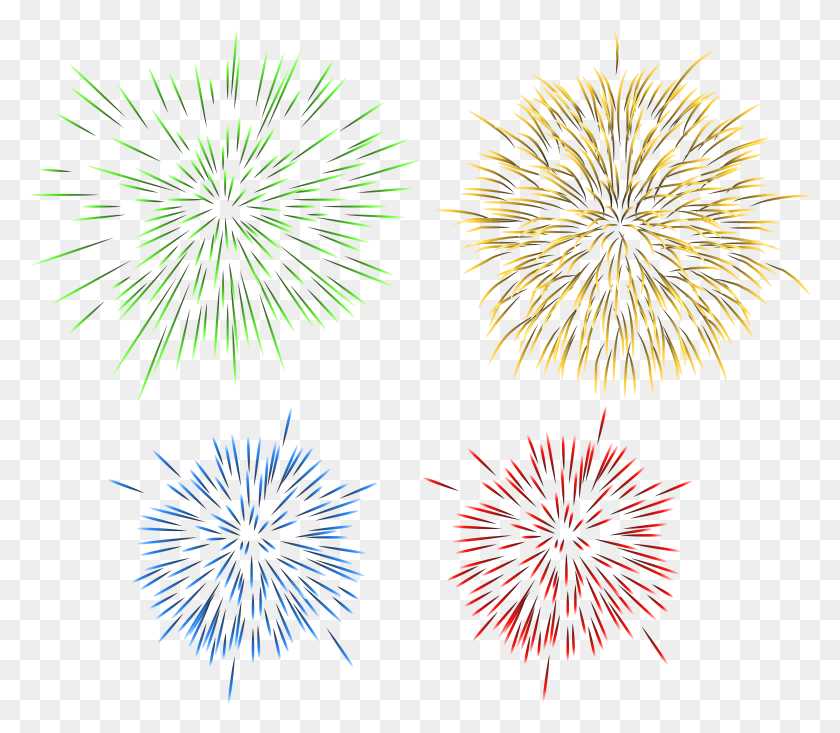7731x6679 New Year Crackers HD PNG Download