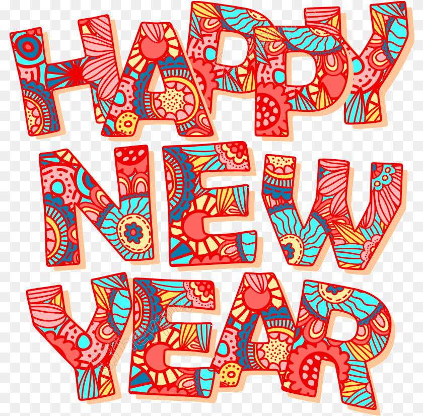 807x826 New Year Images Happy New Year Background Chinese New Year, Art, Pattern, Collage, Drawing Sticker PNG