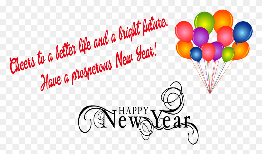 1783x990 New Year Wishes Free Pic Balloon, Ball, Text HD PNG Download