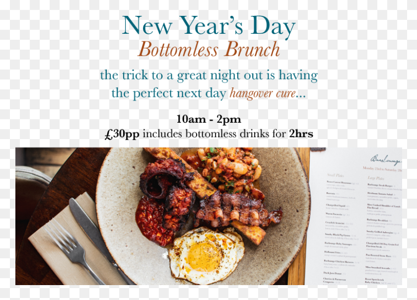 801x559 New Years Day Bottomless Brunch Baked Sweet Potato, Food, Menu, Text HD PNG Download