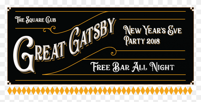 1143x542 New Years Eve Party Bristol Square Banner Calligraphy, Text, Paper, Label HD PNG Download