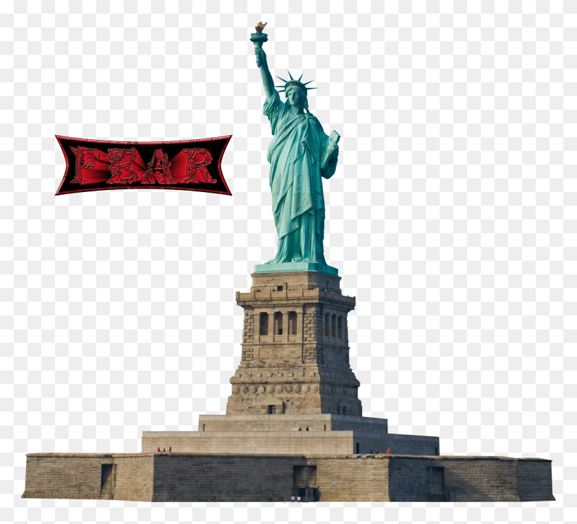 2391x2160 Nueva York Por El Miedo 25 En La Biblioteca Clipart Estatua De La Libertad, Escultura, Monumento Hd Png