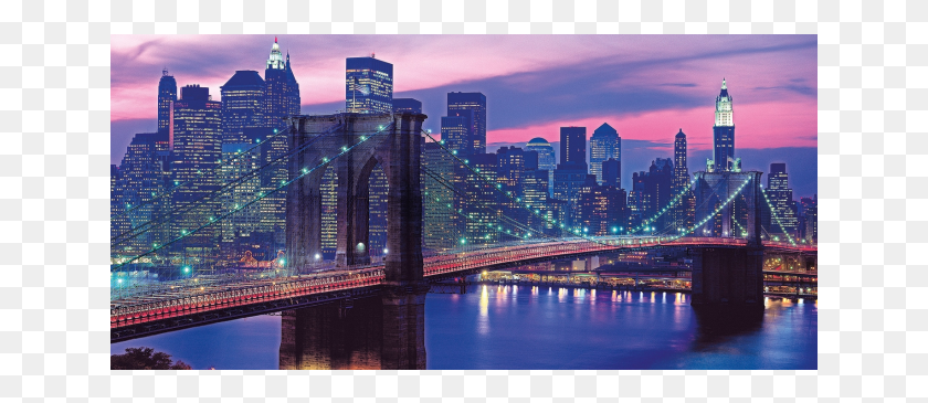 641x305 New York City Jigsaw Puzzle Clementoni 13200 New York, Urban, Building, Town HD PNG Download
