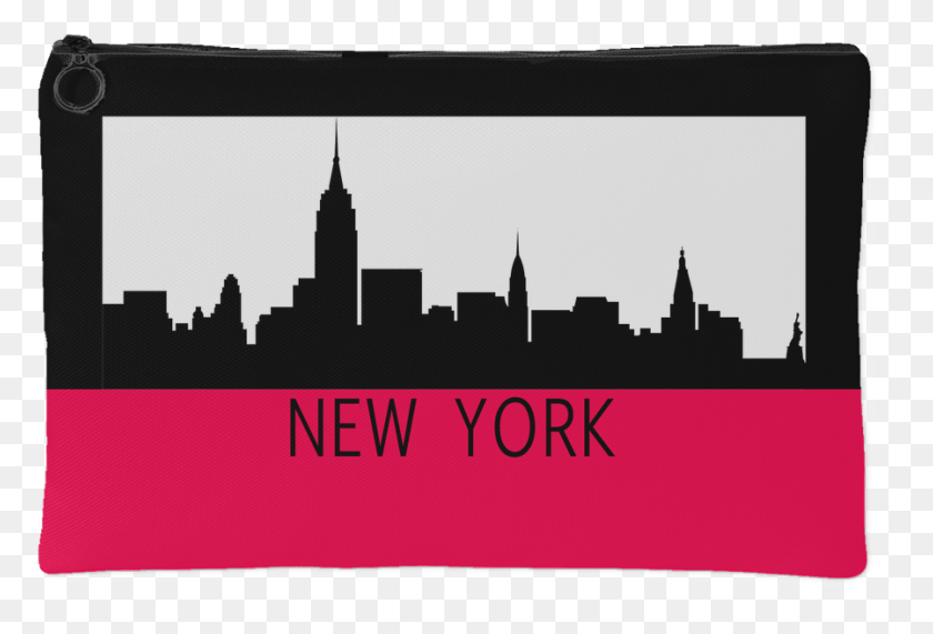 898x589 New York City Skyline Zipper Accessory Clutch Available New York Skyscrapers Clipart, Spire, Tower, Architecture HD PNG Download