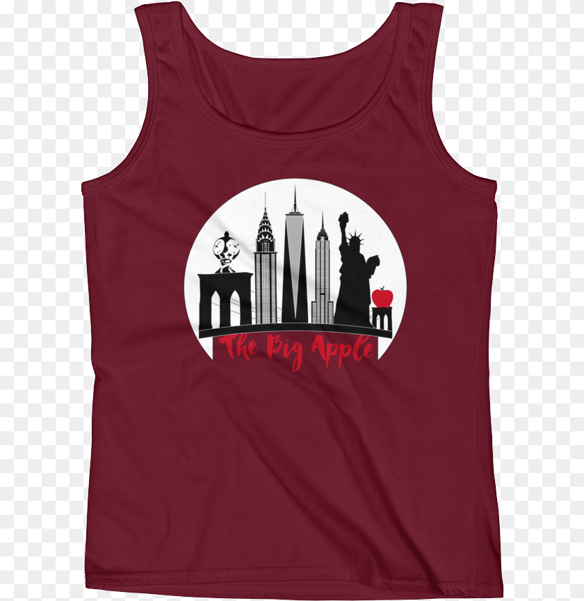 610x864 New York City The Big Apple Ladies Active Tank, Clothing, Tank Top, Adult, Female Transparent PNG