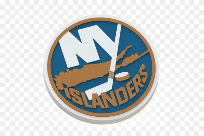 667x500 New York Islanders Logo 3d Print New York Islanders 3d Logo, Analog Clock, Clock, Symbol HD PNG Download