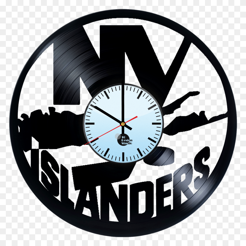 1324x1324 Логотип New York Islanders Настенные Часы С Виниловой Пластинкой Ручной Работы, Аналоговые Часы, Башня С Часами, Башня Png Скачать