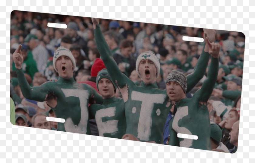 812x495 New York Jets Custom Metal Photo Jets Fans, Person, Clothing, Crowd HD PNG Download