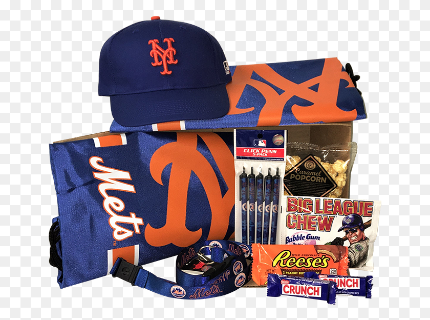 651x564 New York Mets Gift Basket Reese39s Peanut Butter Cups, Clothing, Apparel, Person HD PNG Download