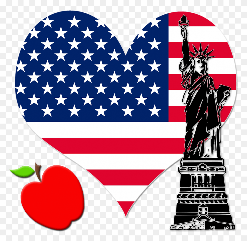 1199x1168 New York Ny Apple The Statue Of Liberty Usa And Australia Flag, Symbol, American Flag, Rug HD PNG Download