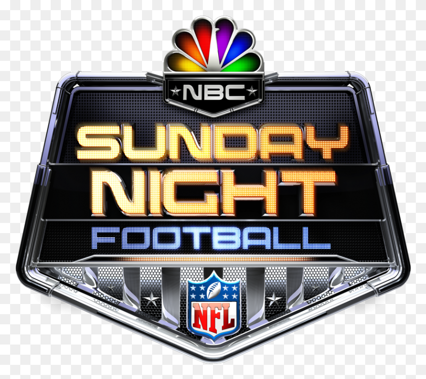 817x721 New York October 10 2012 Nfl Mvp Aaron Rodgers And Sunday Night Football Logo, Scoreboard, Symbol, Field HD PNG Download