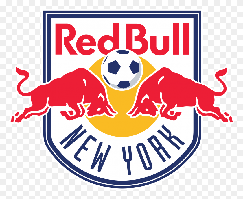 2201x1777 New York Red Bulls Logo Transparent New York Red Bull Logo, Label, Text, Advertisement HD PNG Download