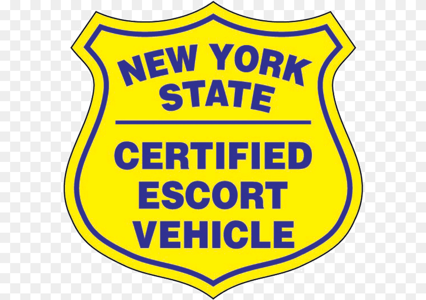 594x593 New York State Escort Decal Pair New York State Certified Escort Vehicle Sign, Badge, Logo, Symbol Sticker PNG