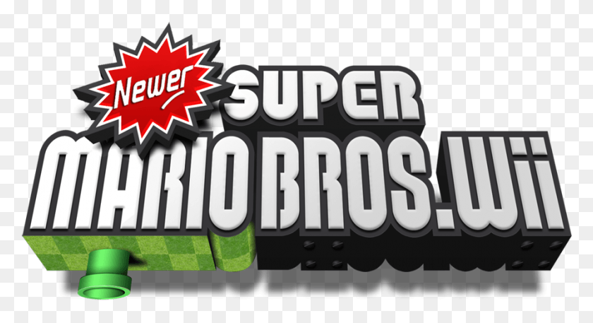 891x454 Más Nuevo Super Mario Bros Más Nuevo Super Mario Bros Wii Logo, Texto, Word, Ropa Hd Png