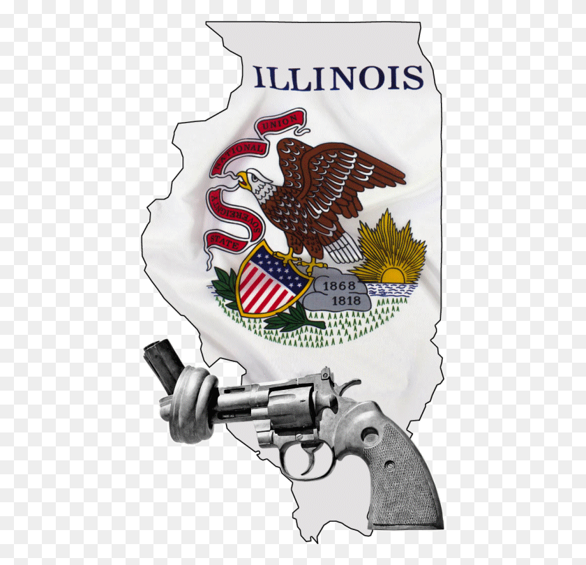 435x750 News Came This Evening That The Illinois Legislature Big Illinois State Flag, Gun, Weapon, Weaponry HD PNG Download